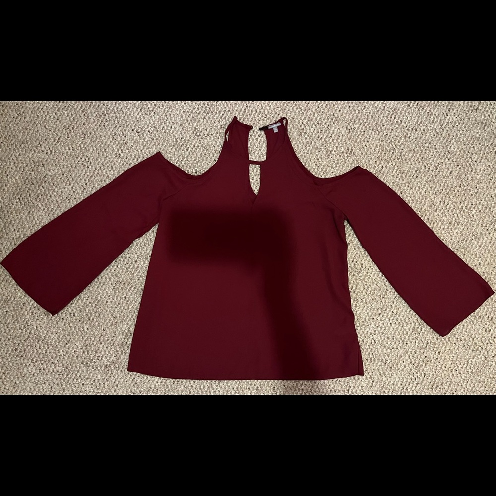 Burgundy off shoulder top